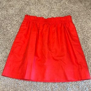 NWT J.Crew red skirt
